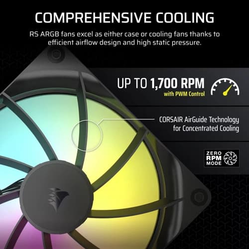 Corsair RS140 ARGB 140mm PWM Cabinet Fan